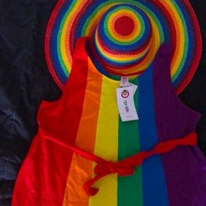 Floppy Hat (Beach or Sun) & Sleeveless Dress